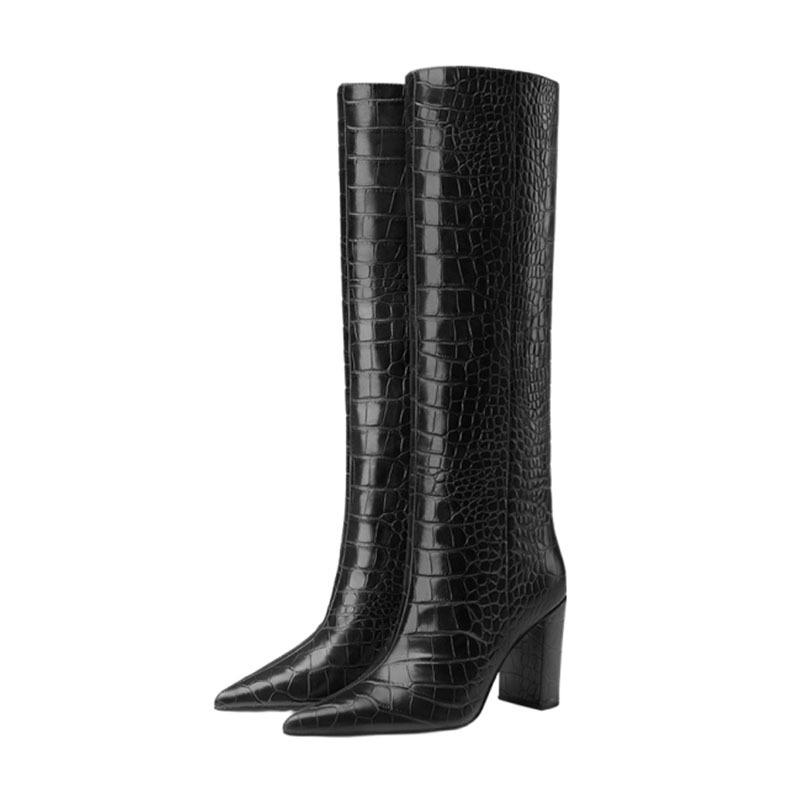 Boots |  Womens Raffaela Up Croco Block Boots Boots Boots