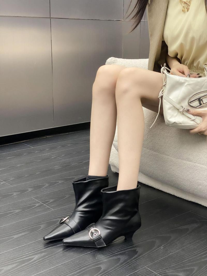 Boots |  Womens Skinny Ankle Heeled Boots With Ring Boots Boots