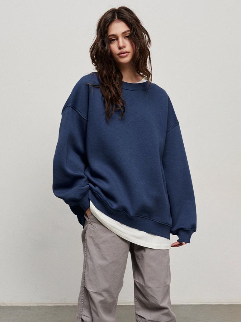 Inclusive Sizes |  Womens Oversized Raw Crewneck Clothing Inclusive Sizes