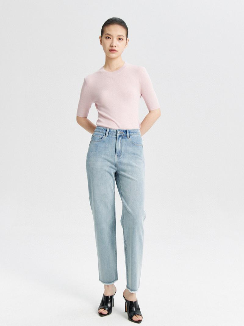 Jeans |  Womens Harlow Mid Rise Full Length Straight Jeans Clothing Jeans