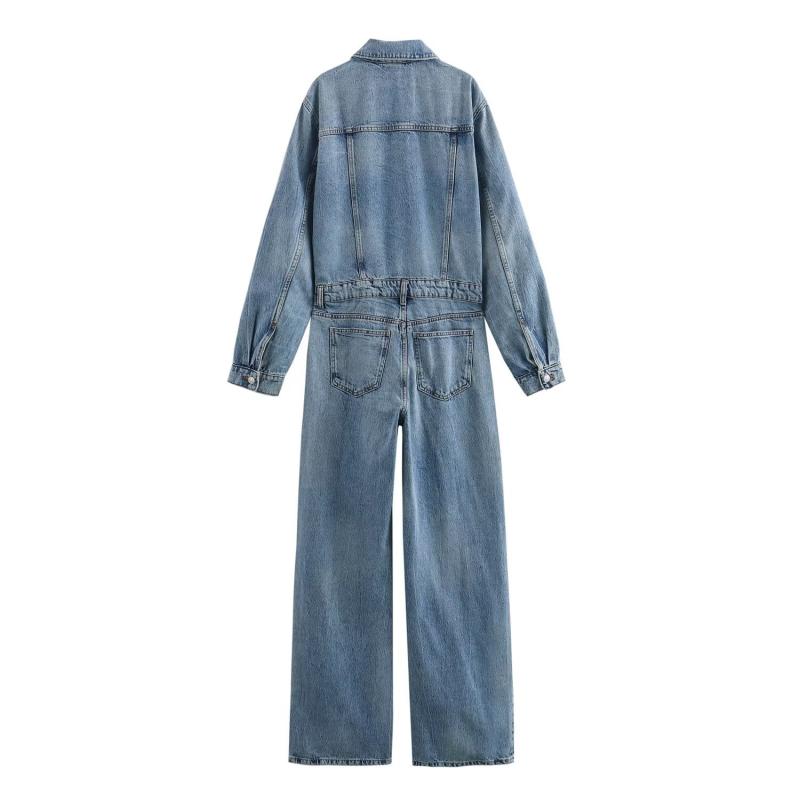 Jumpsuits & Rompers |  Womens Denim Jumpsuit Clothing Jumpsuits & Rompers