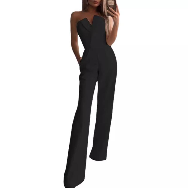 Jumpsuits & Rompers |  Womens Strapless Puzzle Jumpsuit Clothing Jumpsuits & Rompers