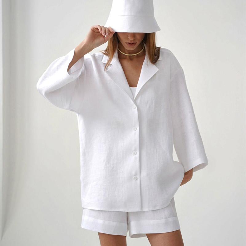 Lingerie |  Womens Luxe Pima White Wide Leg Pajama Clothing Lingerie