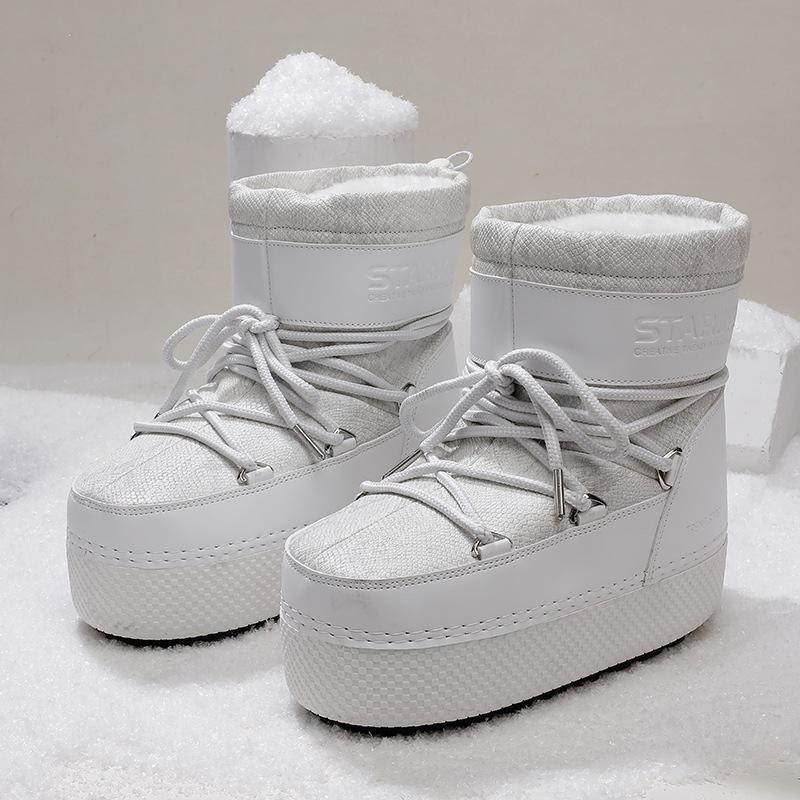 Rain & Winter Boots |  Womens Full Leather Shearling Sneakers Rain & Winter Boots Rain & Winter Boots