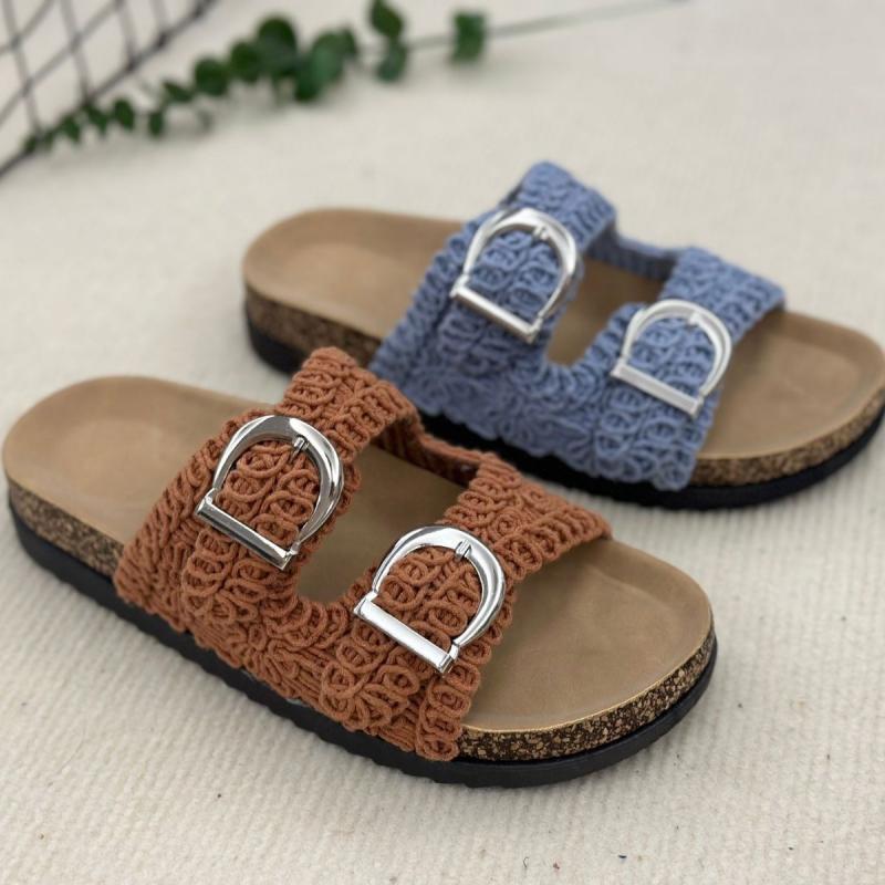 Sandals |  Womens Fuzzy Cuffs Slides Sandals Sandals