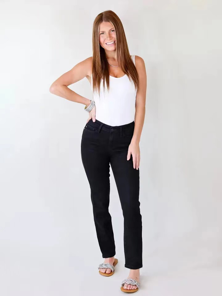 Jeans |  Womens Good Petite Straight Jeans With Darted Back Pockets Clothing Jeans